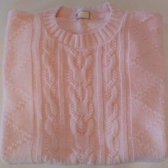 Pink Short Sleeve Sweater - Picture 1 of 8
